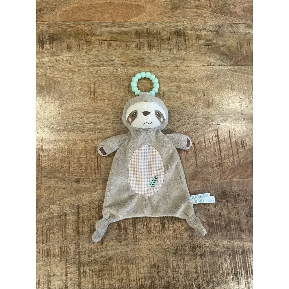 Douglas Baby Sshlumpie Plush Soft Sloth Lovey Security Blanket Cuddle Toys EUC